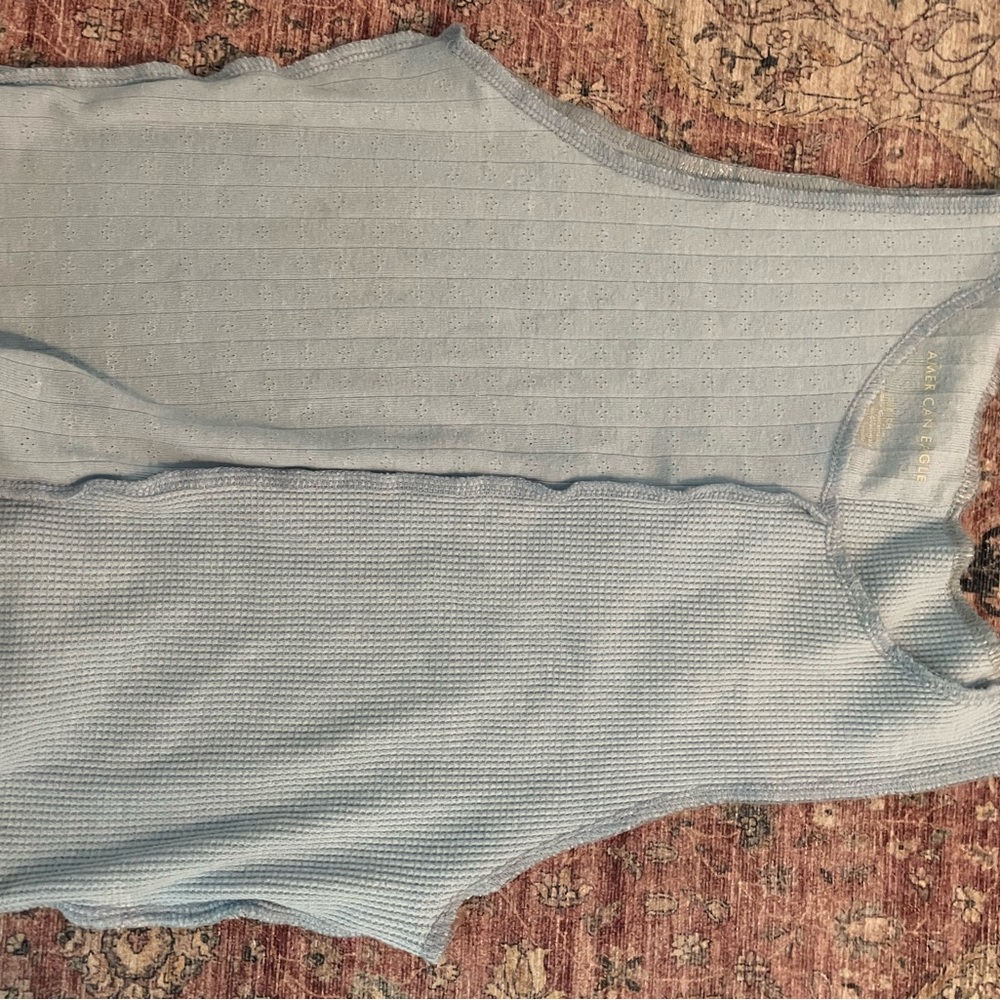 AEO waffle knit cropped tank top